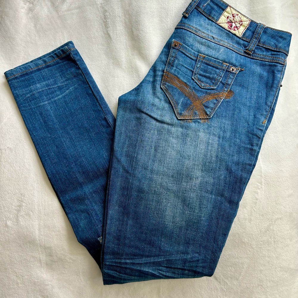 Women's Blue Straight Leg Jeans